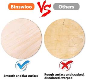 img 1 attached to 12-Pack of 12-Inch Unfinished Wooden Craft Circles by Binswloo - Ideal for Painting, Home Decoration, Party, and Holiday Décor