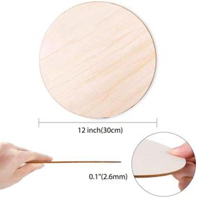 img 2 attached to 12-Pack of 12-Inch Unfinished Wooden Craft Circles by Binswloo - Ideal for Painting, Home Decoration, Party, and Holiday Décor