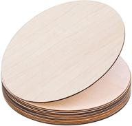 12-pack of 12-inch unfinished wooden craft circles by binswloo - ideal for painting, home decoration, party, and holiday décor logo