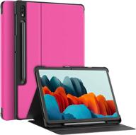 soke samsung tab s7 11 inch case 2020 - premium shock proof stand folio case, multi-viewing angles, hard tpu back cover - hot pink for samsung galaxy tab s7 11 inch tablet [sm-t870/t875/t878] логотип