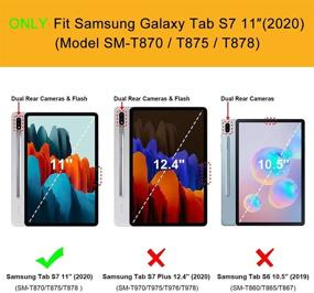 img 3 attached to Soke Samsung Tab S7 11 inch Case 2020 - Premium Shock Proof Stand Folio Case, Multi-Viewing Angles, Hard TPU Back Cover - Hot Pink for Samsung Galaxy Tab S7 11 inch Tablet [SM-T870/T875/T878]