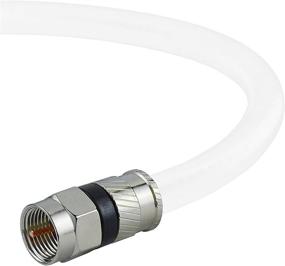 img 4 attached to Mediabridge Coaxial Digital Audio/Video Cable (4 Foot) – Triple Shielded F-Pin To F-Pin With Easy Grip Connector Caps - White
