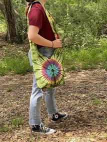 img 2 attached to Green Tie Dye Crossbody Shoulder Handbag with Hippie Boho Vibes