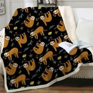 🦥 zevrez sloth blanket - soft flannel fleece throw for sloth lovers of all ages (sloth 3, 48"x60") logo