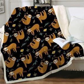 img 4 attached to 🦥 Zevrez Sloth Blanket - Soft Flannel Fleece Throw for Sloth Lovers of All Ages (Sloth 3, 48"x60")