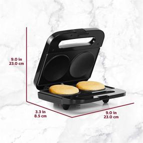 img 2 attached to 🏠 Holstein Housewares HH-09125002SS: The Ultimate Black/Stainless Steel 2-Section Non-Stick Arepa Maker