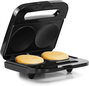 img 4 attached to 🏠 Holstein Housewares HH-09125002SS: The Ultimate Black/Stainless Steel 2-Section Non-Stick Arepa Maker