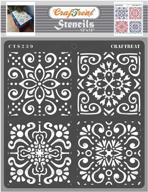 🎨 craftreat moroccan tile stencils for diy art and craft - reusable stencils for painting on wood, wall, tile, canvas, paper, and floor - 12x12 inches - moroccan tile wall decor logo