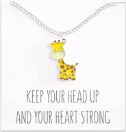 giraffe necklace charm inspirational gifts logo