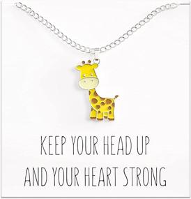 img 4 attached to Giraffe Necklace Charm Inspirational Gifts