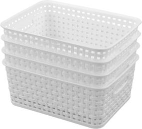 img 3 attached to Jekiyo Plastic Pantry Storage Baskets