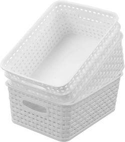 img 4 attached to Jekiyo Plastic Pantry Storage Baskets