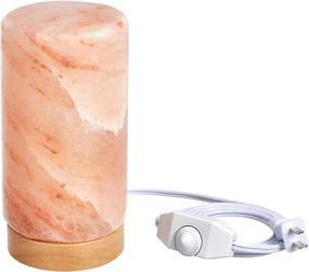 img 3 attached to 🌟 Amazon Basics Natural Himalayan Salt Lamp: Wood Base, Dimmer Switch - Cylinder Shape, Crystal Pink - Unleash Soothing Ambiance!