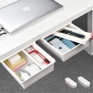 2-pack ggiantgo under desk drawers, m+m size, ideal for office, bedroom, school, kitchen - self-adhesive storage solution for phones, pens, pencils, keys, cutlery, and more логотип