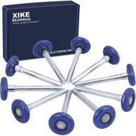 10 пакетов синих гаражных роликов xike 2 дюйма из нейлона с 4-дюймовым хвостовиком - тихие, прочные, высоконагруженные - с двумя прецизионными уплотнениями 6200-2rs. логотип