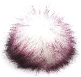 img 1 attached to 🦊 Furling Pompoms: Luxurious Faux Fox Fur Fluffy Pom Poms for Knitting Hats - 12pcs, 4.7 Inches, Mixed Colors