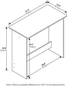 img 3 attached to Furinno 14035EX Study Table Espresso Furniture