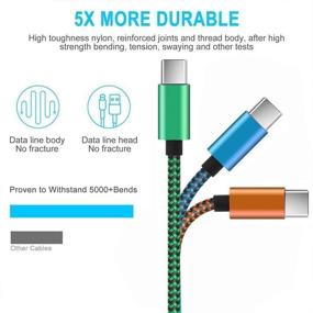 img 2 attached to ⚡ Быстрая зарядка USB Type C кабель 3A Зарядное устройство 4Pack [2+3+5+6FT] - Кабель для зарядки телефона для Samsung Galaxy A71 A51 A21 A11 A01 A50 A10 A10e S20 FE S10e S10 S9 S8, LG Stylo 5, Moto G Stylus G6 G7 Z