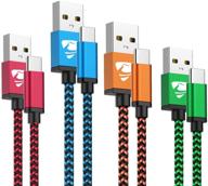 ⚡ быстрая зарядка usb type c кабель 3a зарядное устройство 4pack [2+3+5+6ft] - кабель для зарядки телефона для samsung galaxy a71 a51 a21 a11 a01 a50 a10 a10e s20 fe s10e s10 s9 s8, lg stylo 5, moto g stylus g6 g7 z логотип