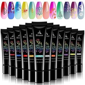 img 4 attached to 💅 12 Color Pack of Nail Stamping Polish Gel: UV LED Gel Polish for Stamped Nail Art with Special Polish Gel - 8ML