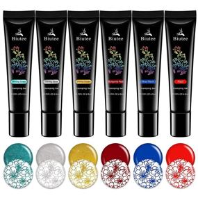 img 3 attached to 💅 12 Color Pack of Nail Stamping Polish Gel: UV LED Gel Polish for Stamped Nail Art with Special Polish Gel - 8ML