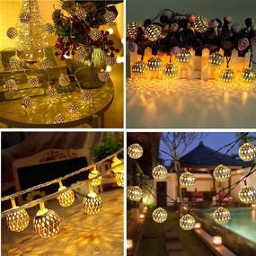 img 3 attached to 🌞 Dephen Solar String Lights - 15ft Outdoor String Lights 20 LED Solar Christmas Lights Waterproof Warm White Moroccan String Lights for Patio Garden Party Festival Xmas Tree