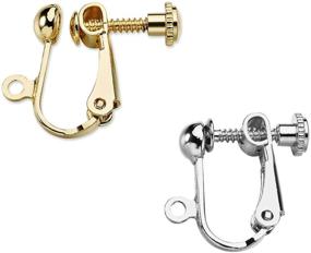 img 2 attached to UKER 20PCS Clip-on Earring Converter Components with Screw Adjustment - Ideal for Non-Pierced DIY