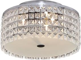 img 4 attached to 💡 BAZZ Glam Décor Ceiling Light Fixture, Dimmable, Easy Install, 11-inch, Frosted Glass