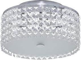 img 3 attached to 💡 BAZZ Glam Décor Ceiling Light Fixture, Dimmable, Easy Install, 11-inch, Frosted Glass