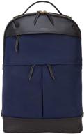 🎒 targus newport backpack - sleek travel laptop bag with water-repellent nylon, premium metallic hardware, wireless charging pocket, protective sleeve for 15-inch laptop - navy blue (model: tsb94501bt) logo