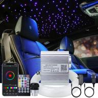 enhanced akepo car home app fiber optic lights kit 10w rgbw twinkle + music effect star ceiling sky light, optical fiber cable 450 strands 0.03in/0.75mm 9.8ft/3m+ 28key rf remote control логотип