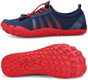 img 4 attached to 👞 Comfortable Aqua Sock Water Shoes for Boys & Girls - Easy Slip-on, Lightweight & Cushioned Soles