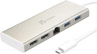 j5create usb-c mini dock- type c hub: 2x 4k hdmi, 2x usb 3.0, ethernet & power delivery 2.0 logo