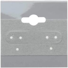 img 1 attached to 📦 Beadaholique Grey Flocked Earring Hang Cards, 1.5 X 1.5 Inches (100 pack)