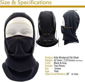 img 3 attached to Balaclava Windproof Fleece Warmer Weather Boys' Accessories: Ultimate Cold Weather Protection