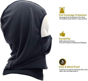 img 1 attached to Balaclava Windproof Fleece Warmer Weather Boys' Accessories: Ultimate Cold Weather Protection