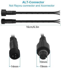 img 3 attached to ALITOVE 3 Pin Electrical Connector 18AWG IP65 Male Female ALT-Connector 6in/15cm Extension Cable for WS2811 LED Pixel Lights (5 Pairs), Compatible with ASIN B0923SDR5T B0923TKHY4 B0923S8Y4C B0923TN5GV