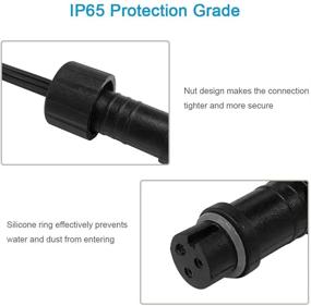 img 2 attached to ALITOVE 3 Pin Electrical Connector 18AWG IP65 Male Female ALT-Connector 6in/15cm Extension Cable for WS2811 LED Pixel Lights (5 Pairs), Compatible with ASIN B0923SDR5T B0923TKHY4 B0923S8Y4C B0923TN5GV