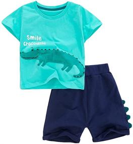 img 4 attached to 👕 Meeyou Little T Shirt Monster Trucks 2: Stylish Boys' Clothing Set for Trendy Kids