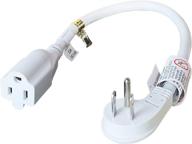 firmerst low profile flat plug 🔌 extension cord - 1875w, 1ft, 14awg, 15a, white logo
