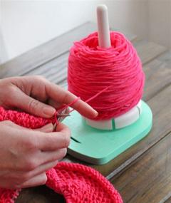 img 1 attached to 🧶 Yarn Valet Yarn Dispenser: Convenient Green & White Solution