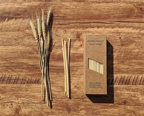 img 1 attached to 🌾 Environmental-friendly Mindful Nature Wheat Straws - 100 All-Natural Drinking Straws - Eco-Conscious, Single-Use, Disposable, Biodegradable, & Compostable