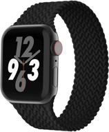 🔗 силиконовые ремешки solo loop для apple watch 38 мм 40 мм 42 мм 44 мм - растяжимый силиконовый плетеный эластичный спортивный ремешок | совместим с iwatch series 6/5/4/3/2/1/se логотип