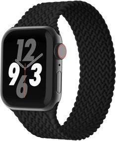 img 4 attached to 🔗 Силиконовые ремешки Solo Loop для Apple Watch 38 мм 40 мм 42 мм 44 мм - растяжимый силиконовый плетеный эластичный спортивный ремешок | Совместим с iWatch Series 6/5/4/3/2/1/SE