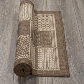 img 1 attached to Ottomanson Jardin Collection Sisal Brown