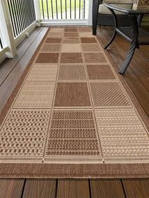 img 3 attached to Ottomanson Jardin Collection Sisal Brown