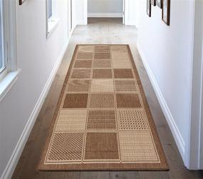 img 4 attached to Ottomanson Jardin Collection Sisal Brown