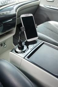 img 4 attached to ChargerCity 8-Inch Flexible Neck Cup Holder Mount for iPhone 📲 13, Galaxy S22, Note 21, and More (Expands up to 3.5 Inches)