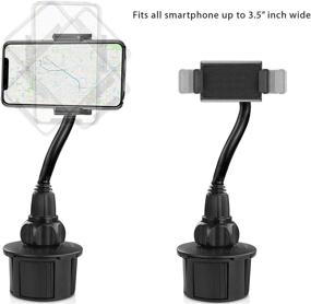 img 3 attached to ChargerCity 8-Inch Flexible Neck Cup Holder Mount for iPhone 📲 13, Galaxy S22, Note 21, and More (Expands up to 3.5 Inches)