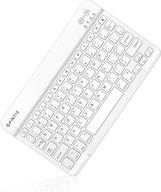💻 fintie ultrathin (4mm) bluetooth keyboard for 10.5-inch ipad air 4th gen, 10.9-inch ipad, 10.2-inch ipad, 10.5-inch ipad air 3rd gen, ipad air 2/air, 11-inch/10.5-inch/9.7-inch ipad pro, 9.7-inch ipad, ipad 2/3/4 - white logo